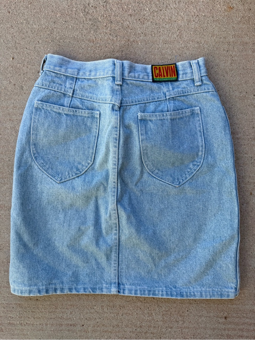 Vintage Calvin Klein Light Blue Denim Mini Skirt